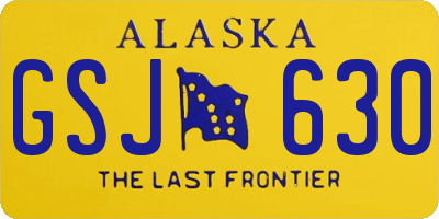 AK license plate GSJ630