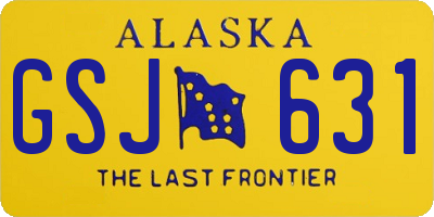 AK license plate GSJ631