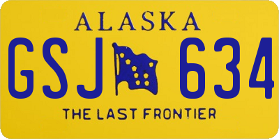AK license plate GSJ634