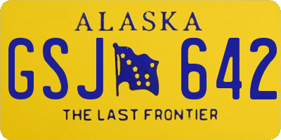 AK license plate GSJ642