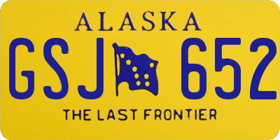 AK license plate GSJ652