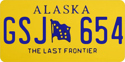 AK license plate GSJ654