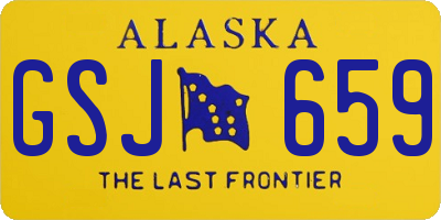 AK license plate GSJ659