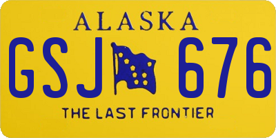 AK license plate GSJ676