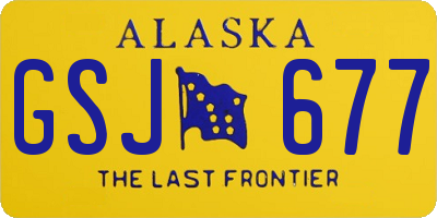 AK license plate GSJ677