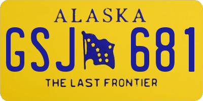 AK license plate GSJ681