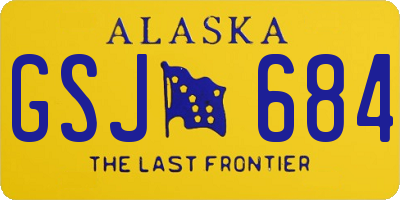 AK license plate GSJ684