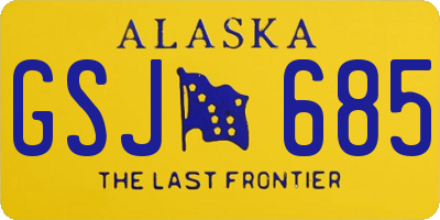 AK license plate GSJ685