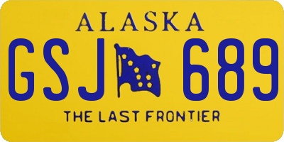 AK license plate GSJ689