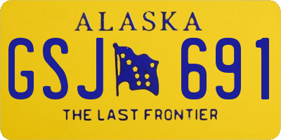 AK license plate GSJ691