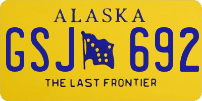 AK license plate GSJ692