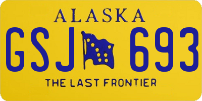 AK license plate GSJ693