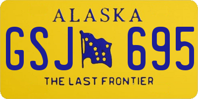 AK license plate GSJ695