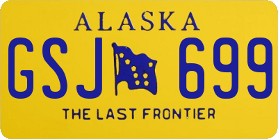 AK license plate GSJ699