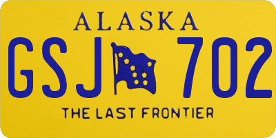 AK license plate GSJ702