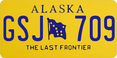 AK license plate GSJ709