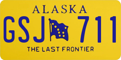 AK license plate GSJ711