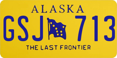 AK license plate GSJ713