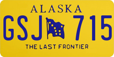 AK license plate GSJ715
