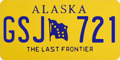 AK license plate GSJ721