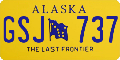 AK license plate GSJ737