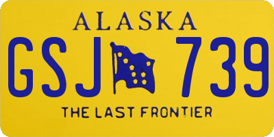 AK license plate GSJ739