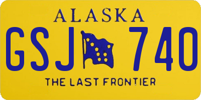 AK license plate GSJ740