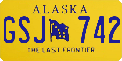 AK license plate GSJ742