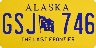 AK license plate GSJ746