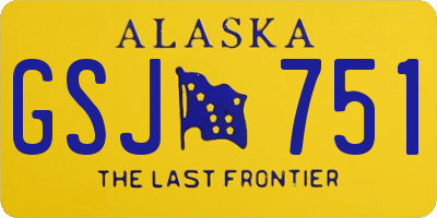 AK license plate GSJ751