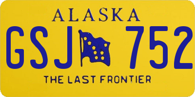 AK license plate GSJ752