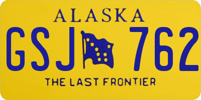 AK license plate GSJ762