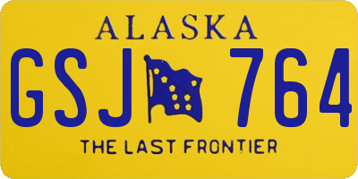 AK license plate GSJ764