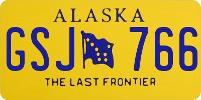 AK license plate GSJ766