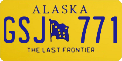 AK license plate GSJ771
