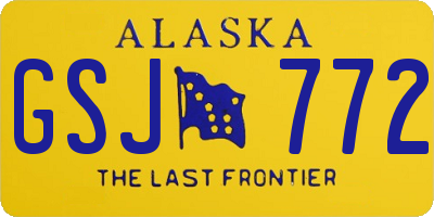 AK license plate GSJ772