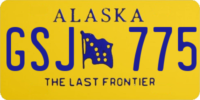 AK license plate GSJ775