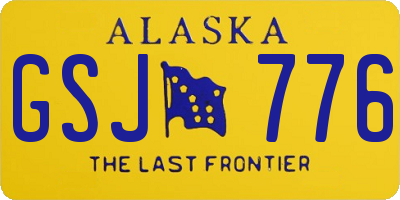 AK license plate GSJ776