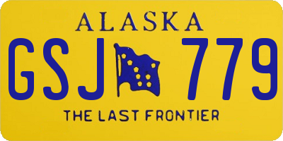 AK license plate GSJ779