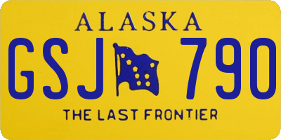 AK license plate GSJ790