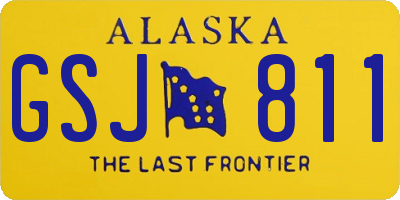 AK license plate GSJ811