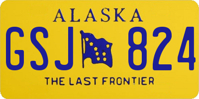 AK license plate GSJ824