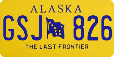 AK license plate GSJ826