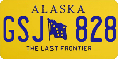 AK license plate GSJ828