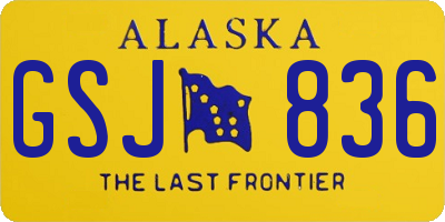 AK license plate GSJ836