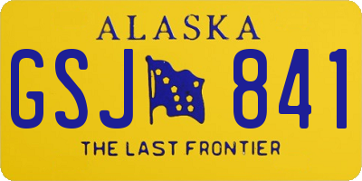 AK license plate GSJ841