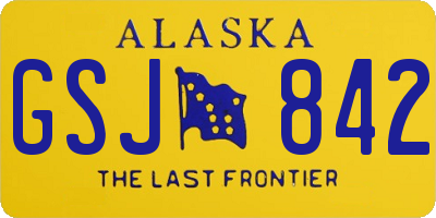 AK license plate GSJ842