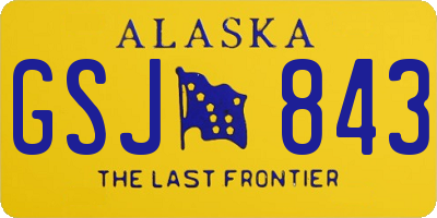 AK license plate GSJ843