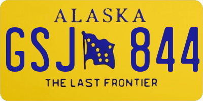 AK license plate GSJ844