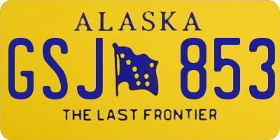 AK license plate GSJ853